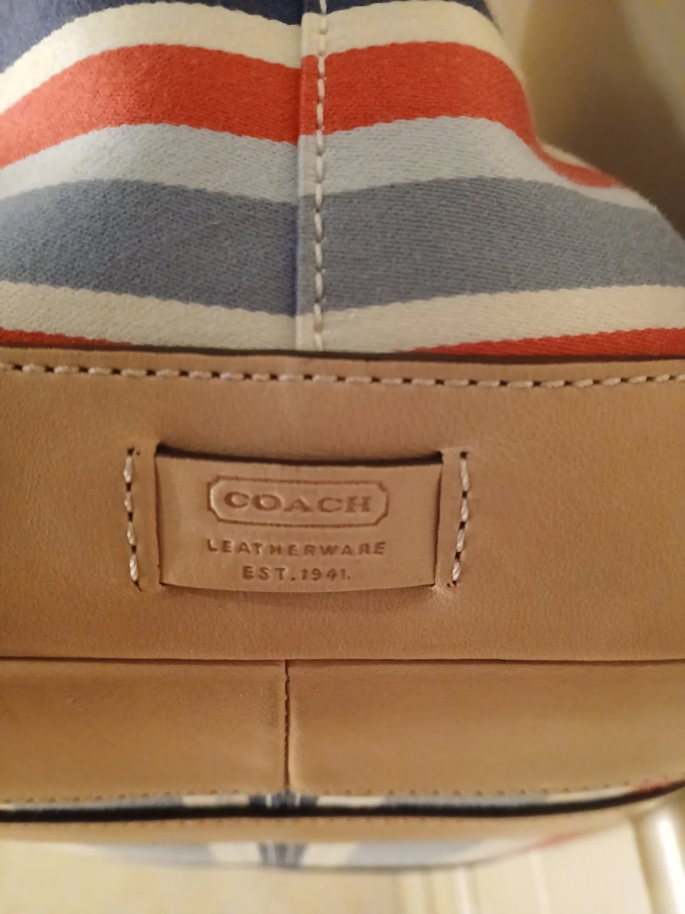 Coach Hampton Striped Purse